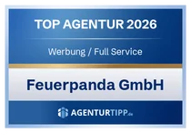 Siegel: Feuerpanda ist Top Agentur bei Agenturtipp