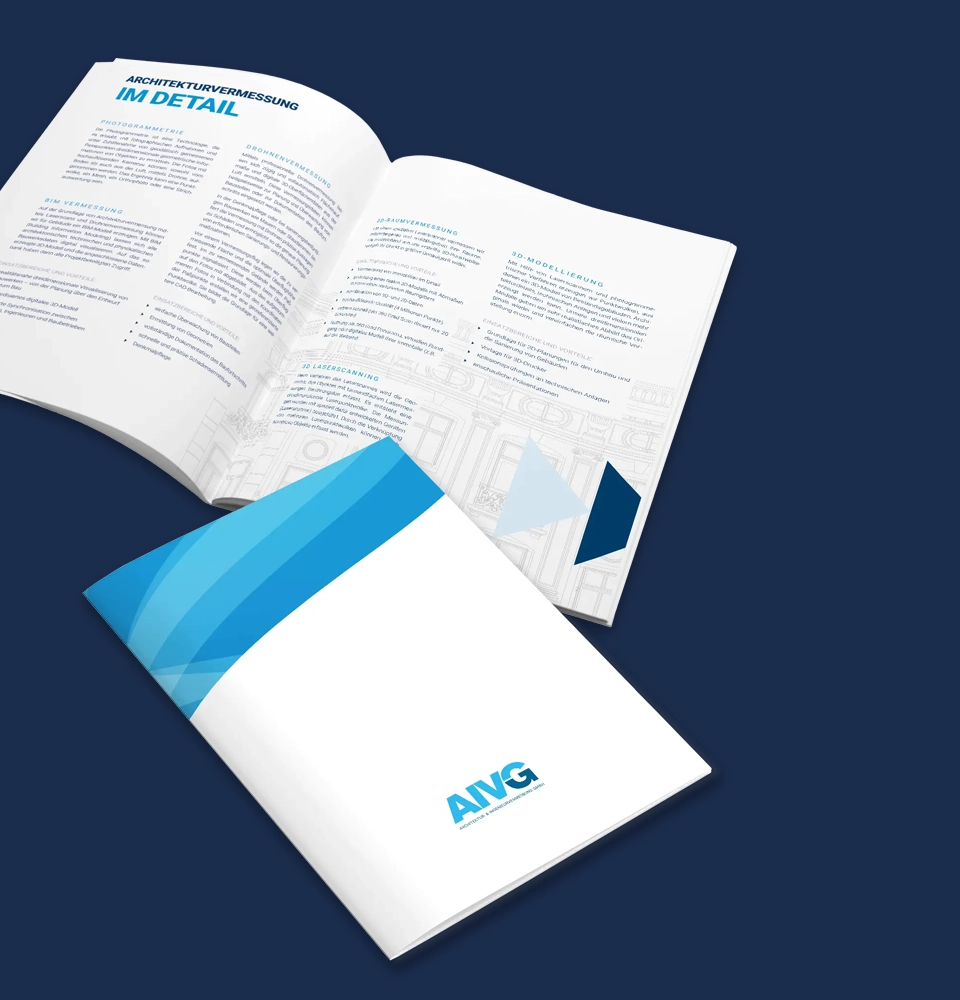 Gestaltete Geschäftsausstattung der AIVG GmbH