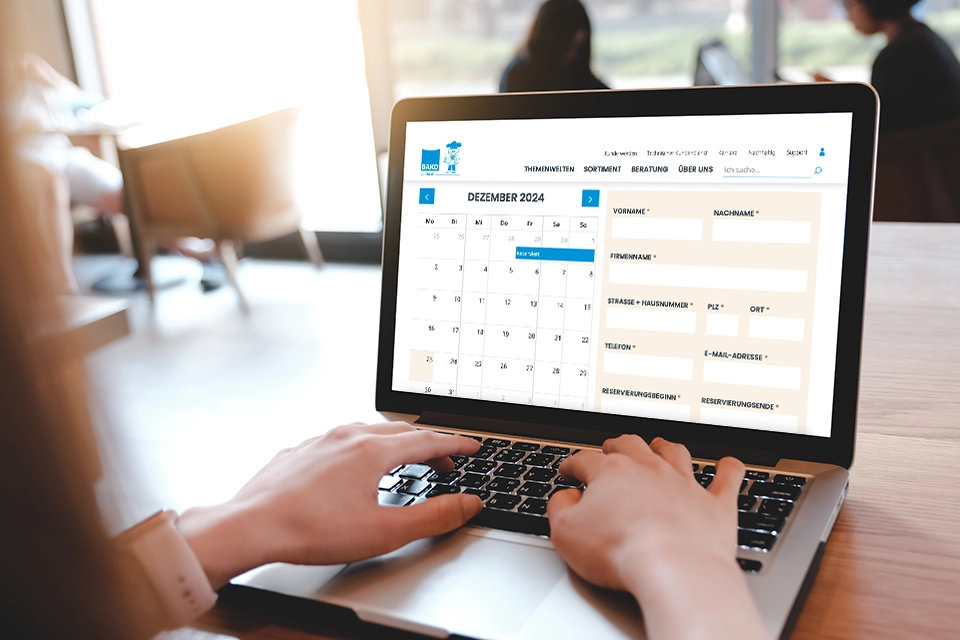 Entwickelter Buchungskalender für den Verleih von Geräten