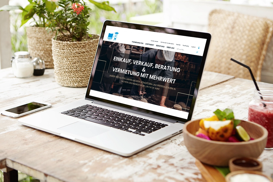 Startseite der Bäko Ost Website