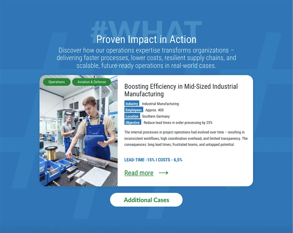 Referenzdarstellung auf der Website