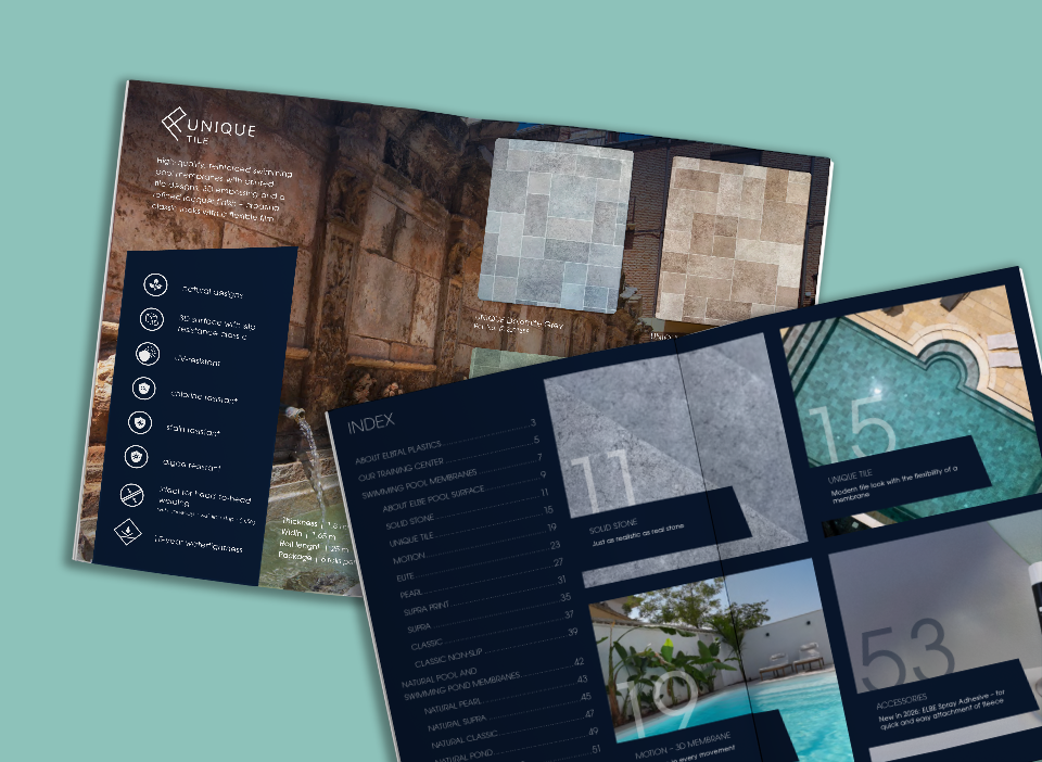 Innenseiten Elbe Pools Katalog