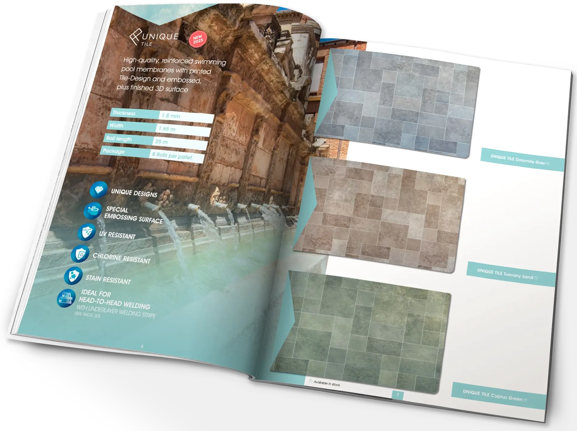 Gestalteter Produktkatalog für Elbepools made by Feuerpanda Werbeagentur Dresden