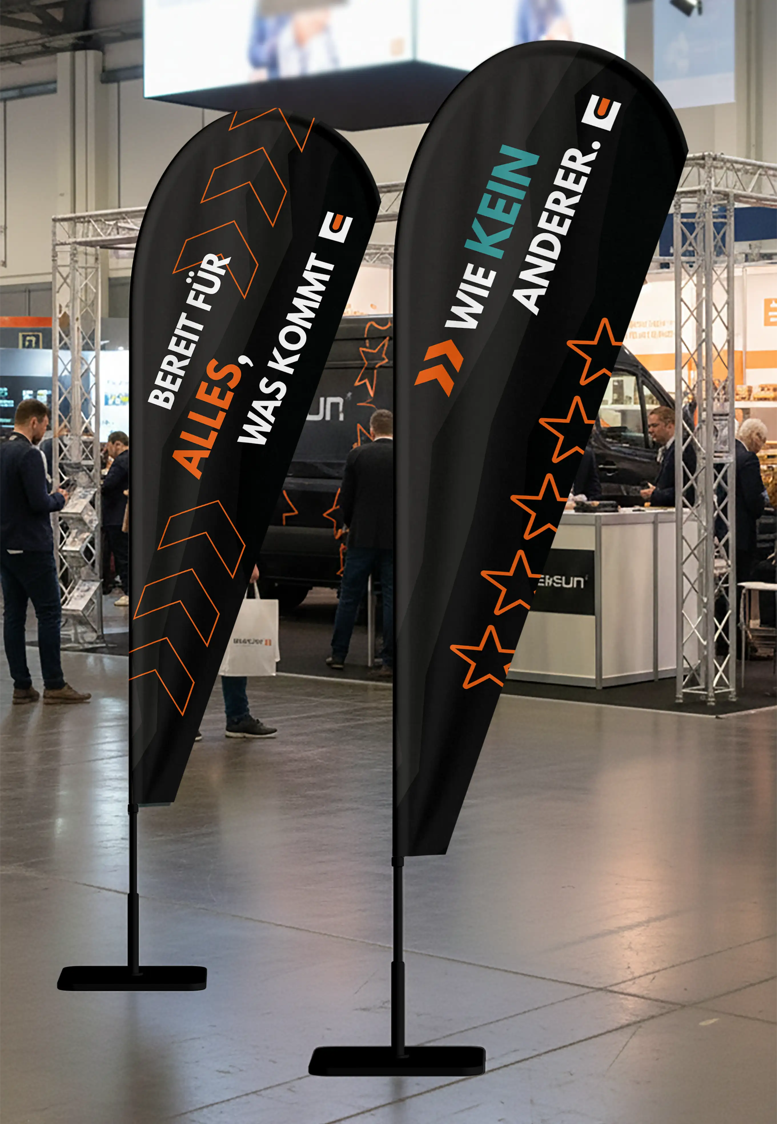 EC Fahnen auf der Messe