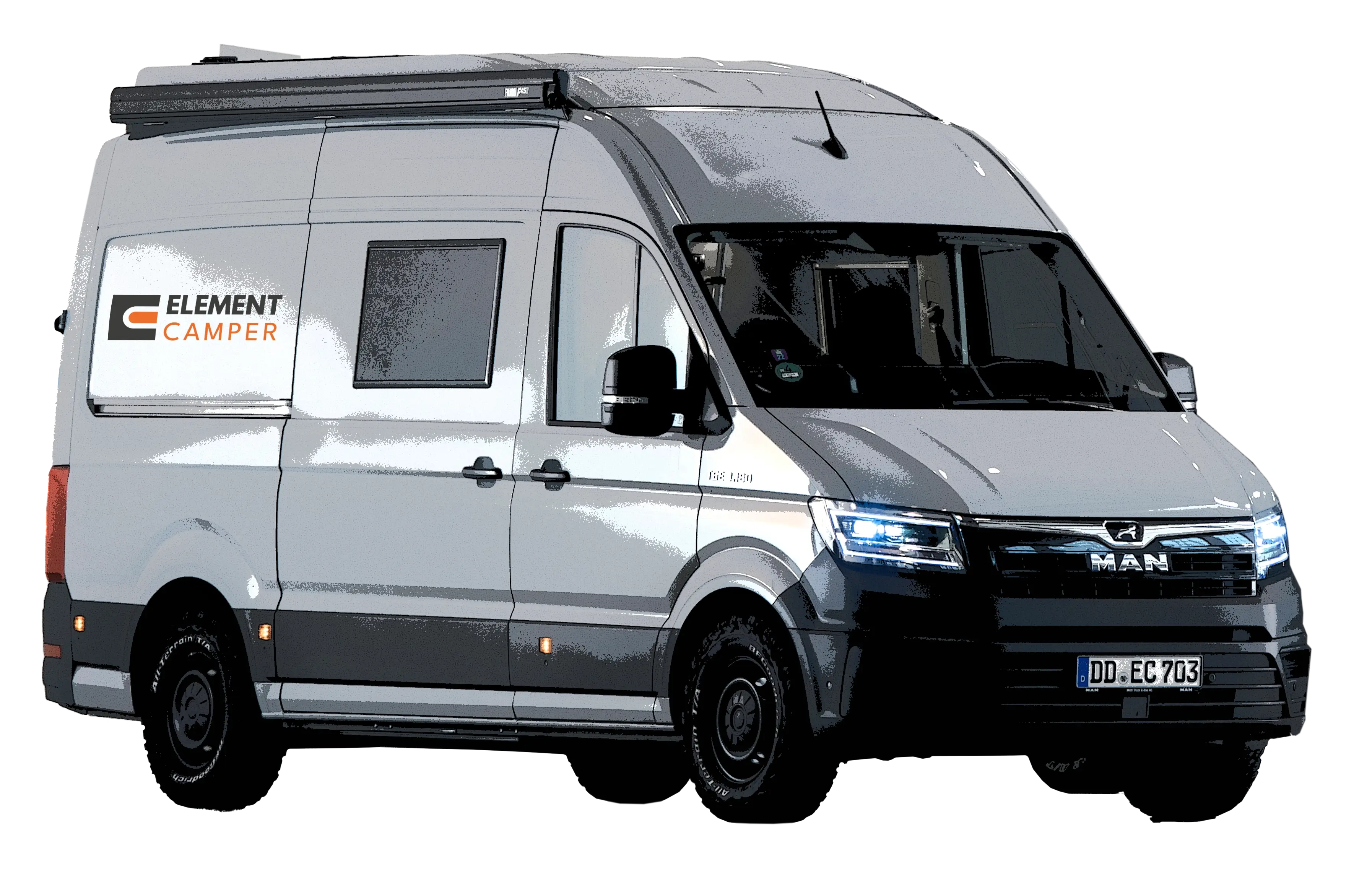 Logoredesign von Element Camper made by Feuerpanda Werbeagentur Dresden