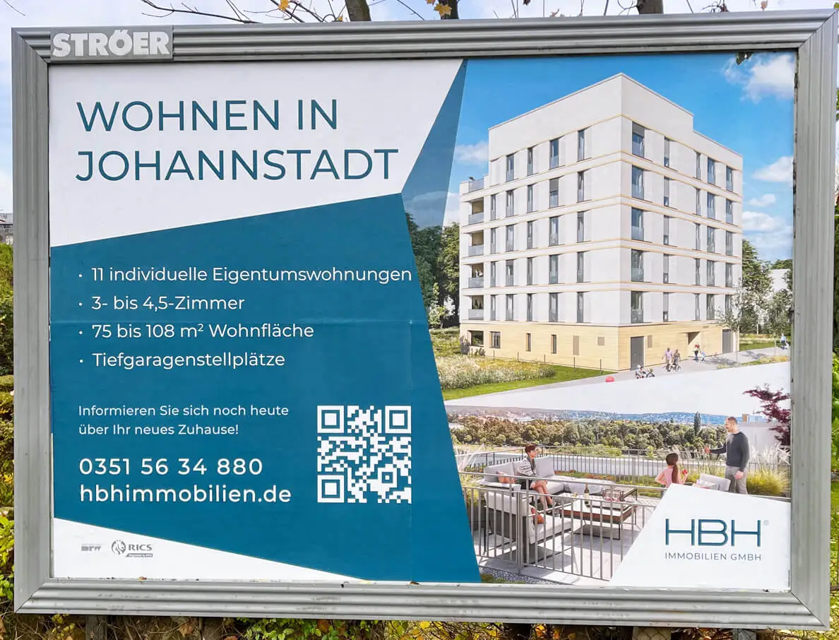 Plakat/Werbung für HBH Immobilien made by Feuerpanda Werbeagentur Dresden