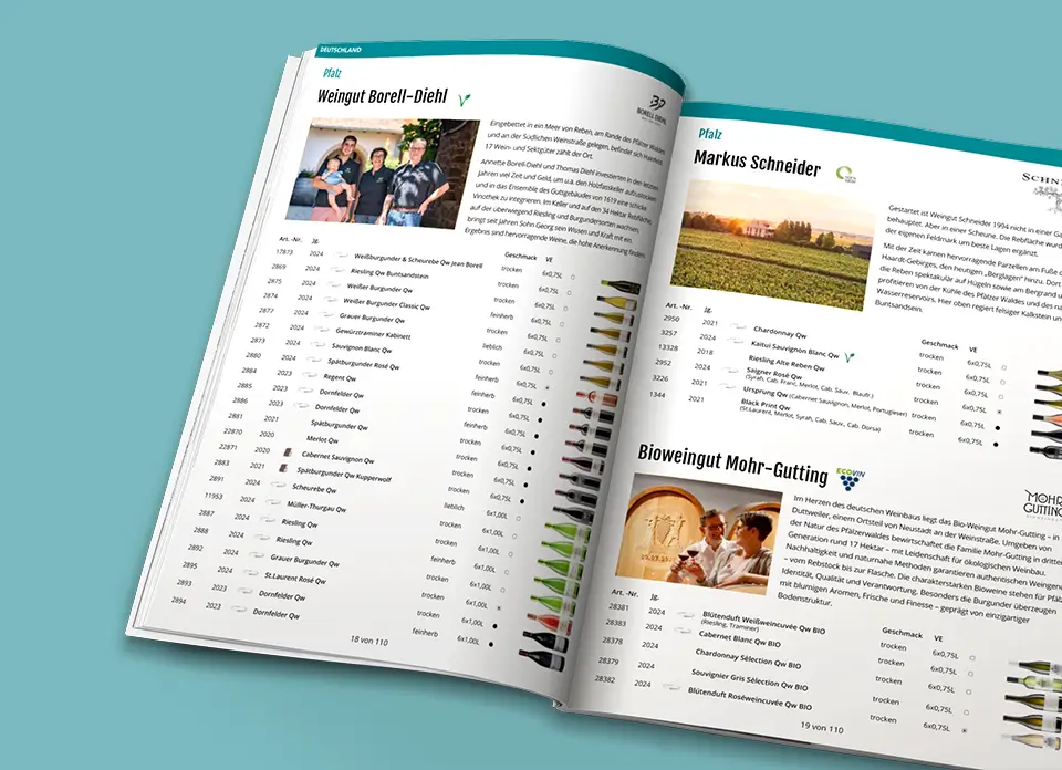 Übersicht aller Weine im Katalog