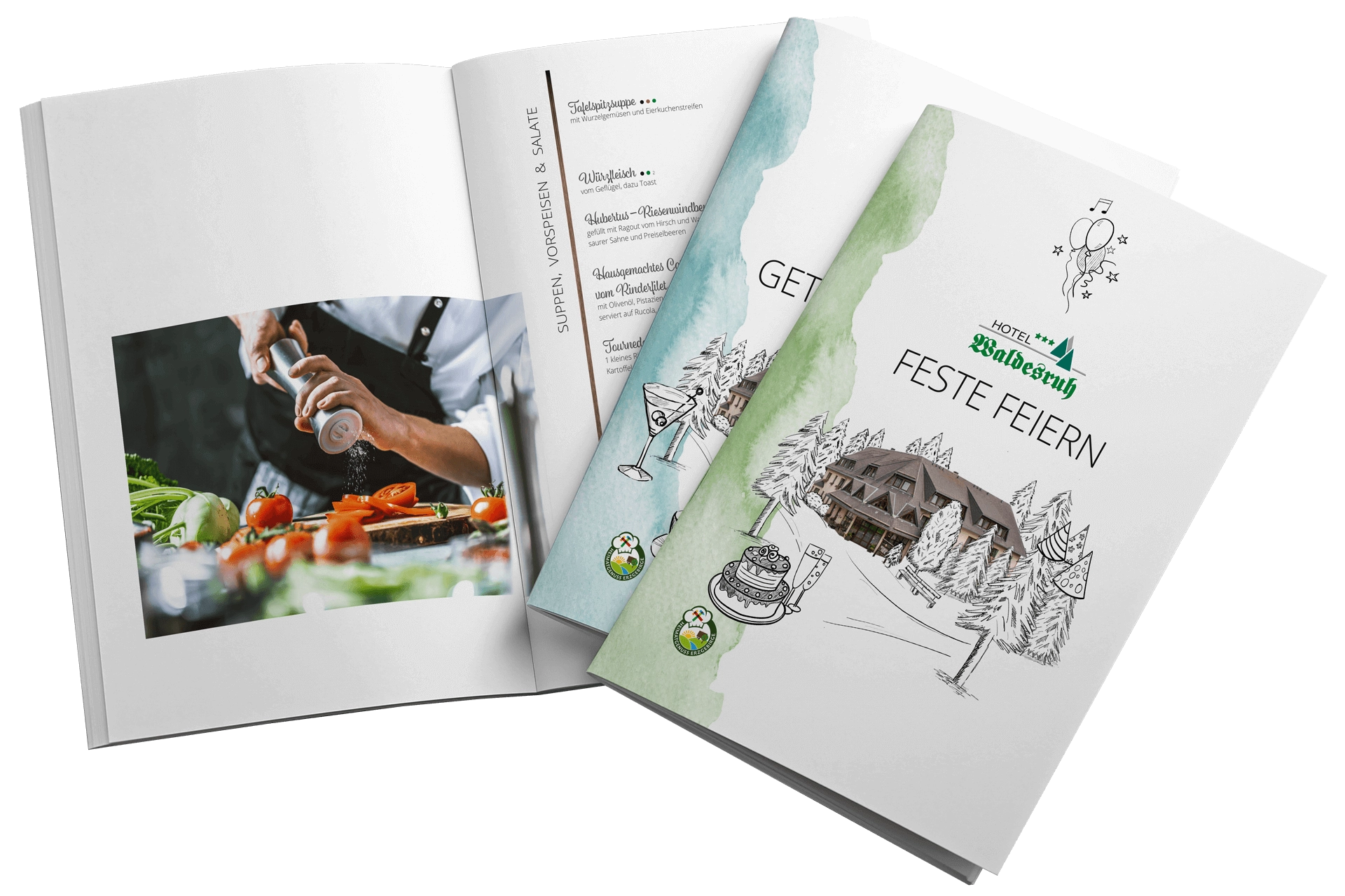 Printprodukte für Hotel Waldesruh made by Feuerpanda Werbeagentur Dresden