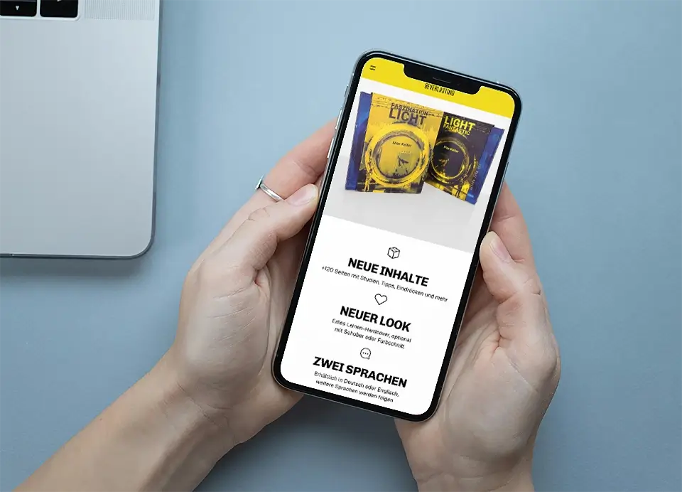 Mobile Ansicht des Shops von Live & Everlasting auf einem Smartphone