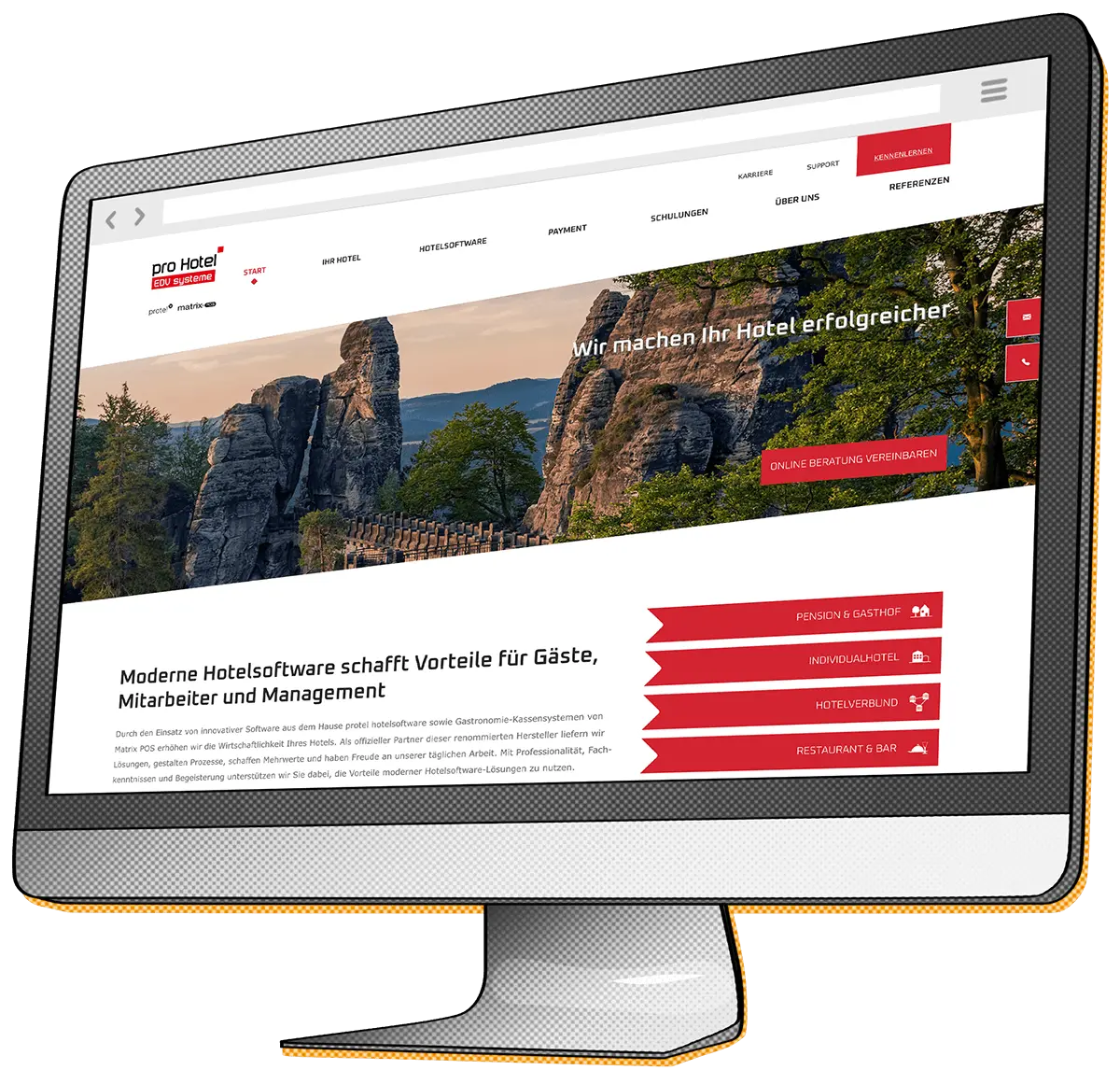 neue Website für pro Hotel made by Feuerpanda Werbeagentur Dresden