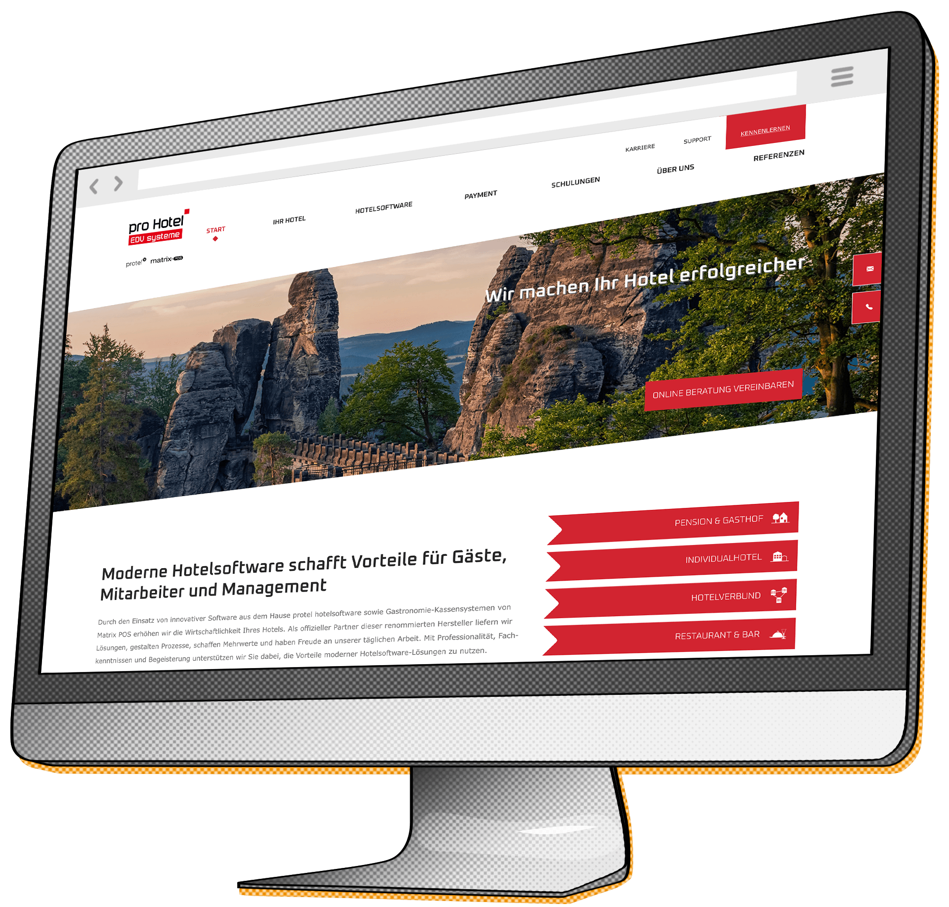 neue Website für pro Hotel made by Feuerpanda Werbeagentur Dresden