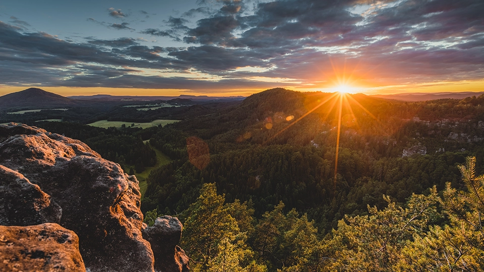 Blick auf die Sächsische Schweiz