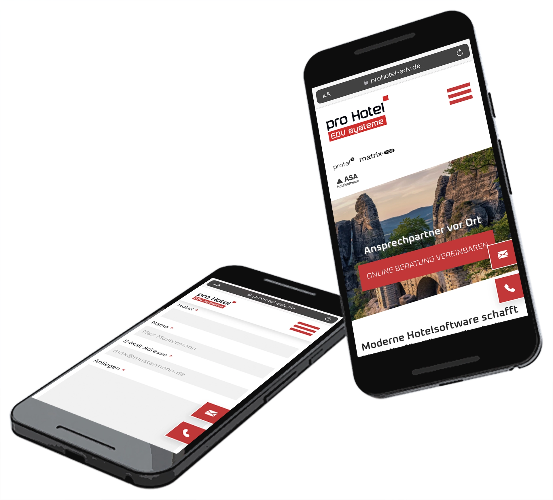 Website für pro Hotel made by Feuerpanda Werbeagentur Dresden