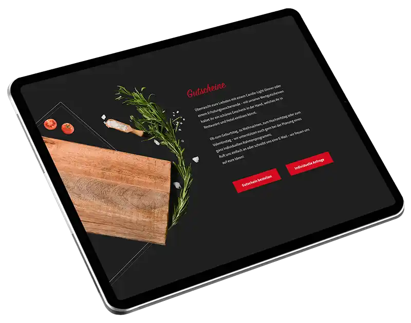Website des Restaurants Tilia made by Feuerpanda Werbeagentur Dresden