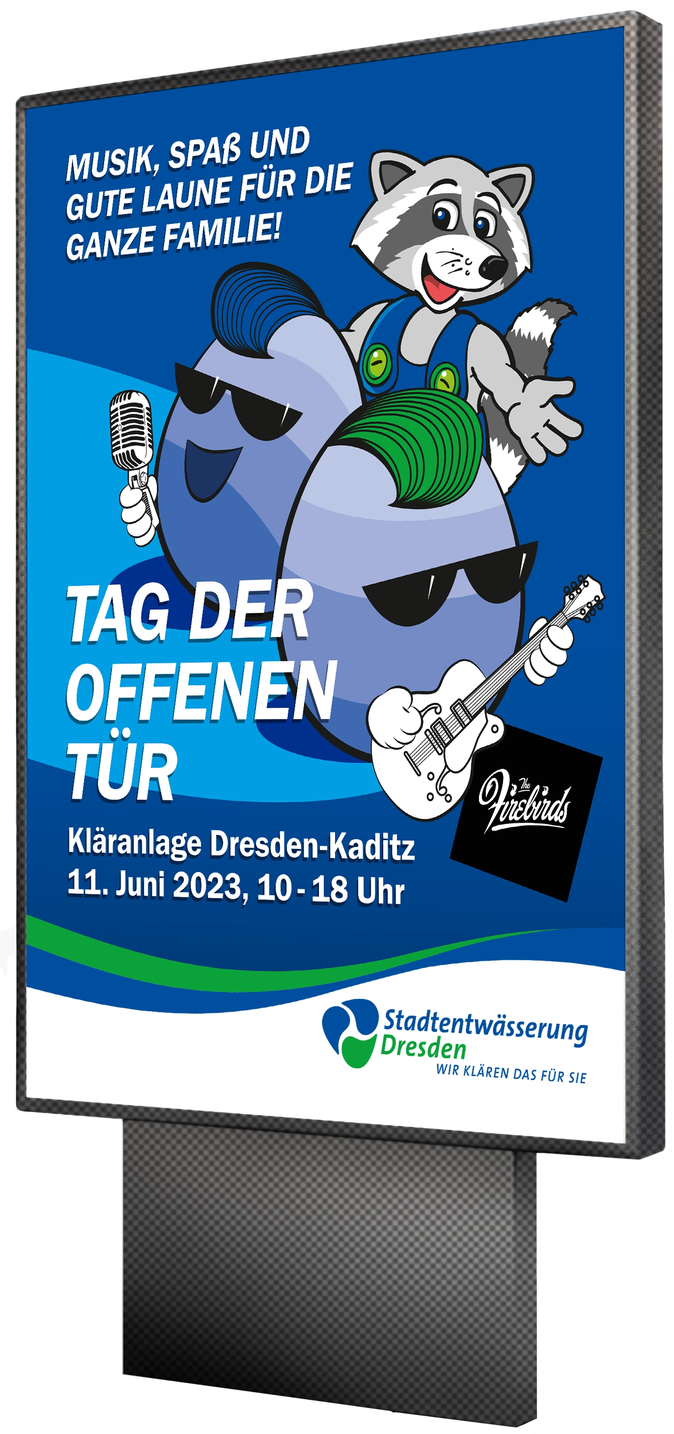 Plakat mit neuer Kamapgne der Stadtentwaesserung Dresden