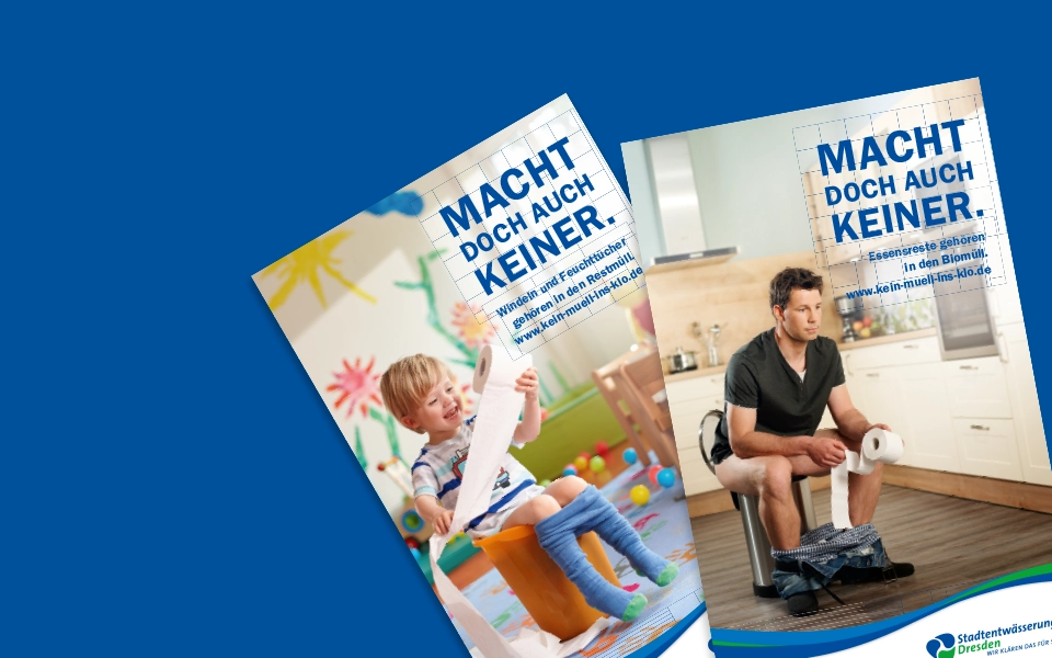 Flyer zu der Aktion Kein Müll ins Klo