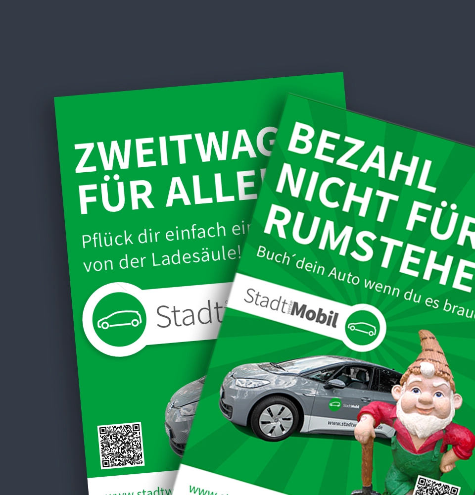 Flyer zur Carsharing-Kampagne der Stadtwerke Pirna