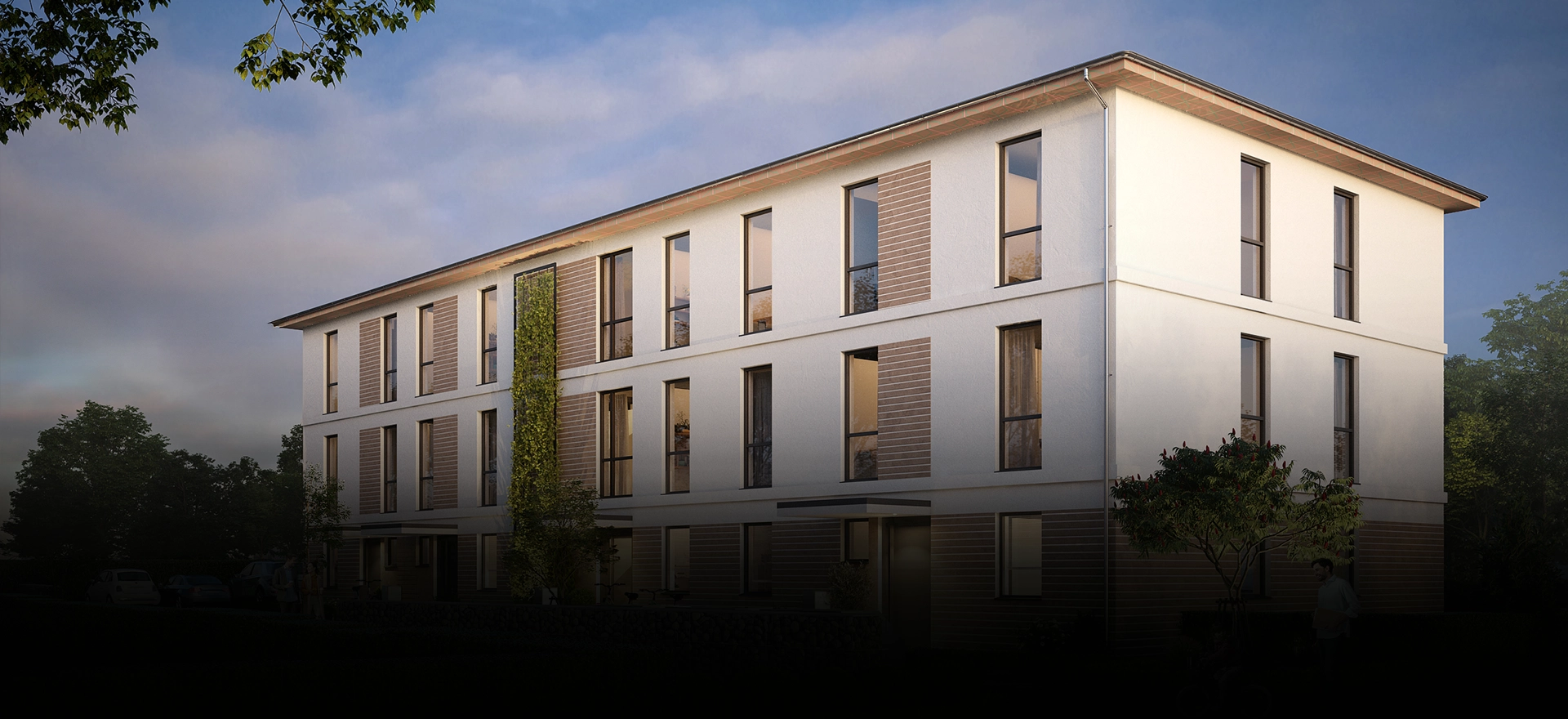 Vorabvisualisierung des Townhouse Rebe in Radebeul